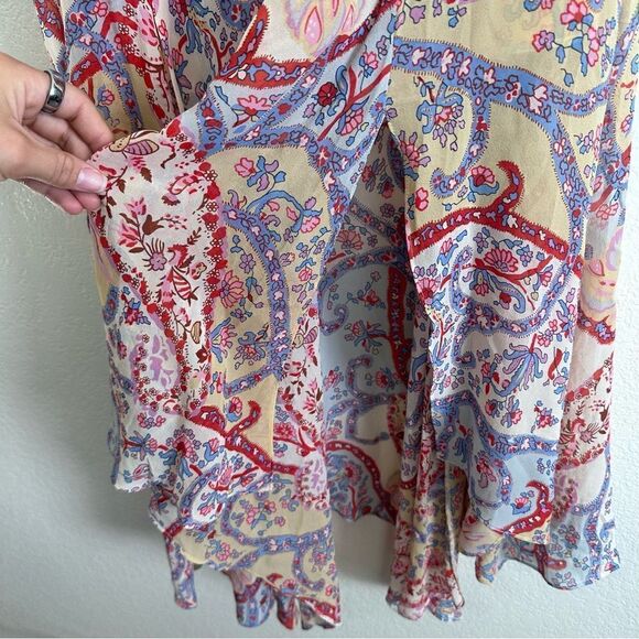 Veronica Beard Kimber Asymmetrical Dress Paisely Size 4 - Picture 8 of 12